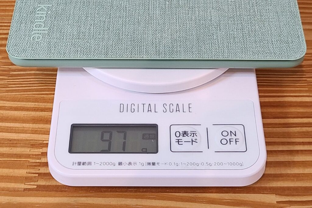 Kindle6インチモデル純正カバー 重量